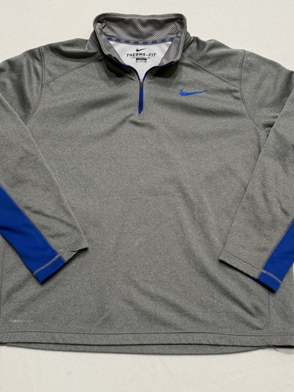 Nike Therma-Fit KO 3.0 Men’s 1/4 Zip Pullover Gray Blue Size XXL 715199-063